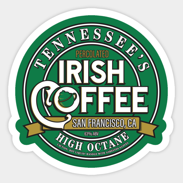 Tennessee's Irish Coffee (The Love Bug) Sticker by jepegdesign